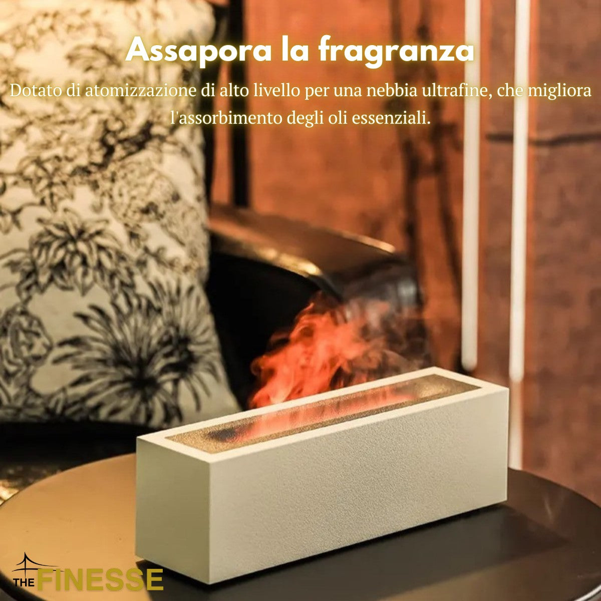 Diffusore di aromi bianco The Finesse Official con atomizzazione ultrafine per l'assorbimento degli oli essenziali