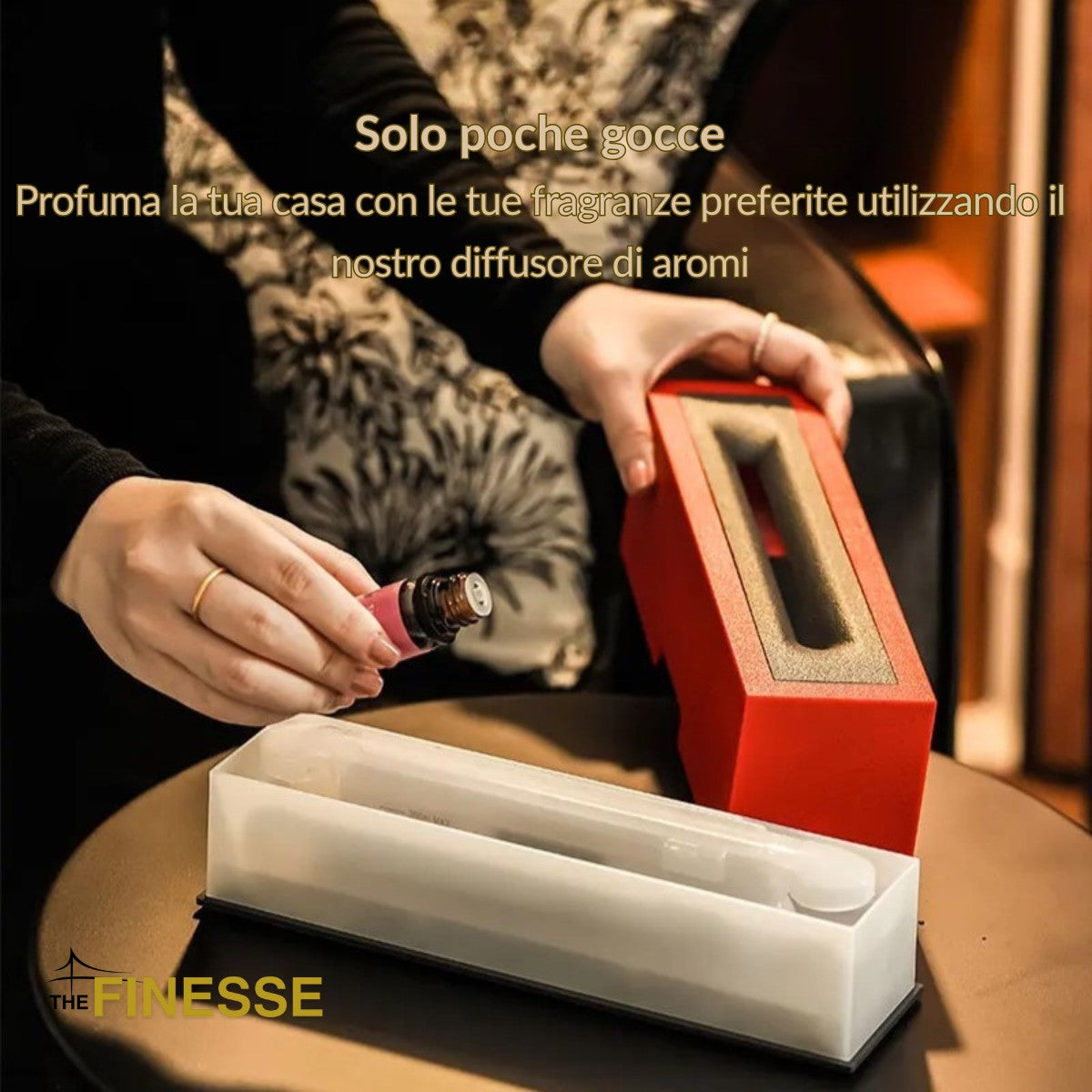 Come usare il diffusore di aromi The Finesse Official: si aggiungono oli essenziali per l'aromaterapia a casa