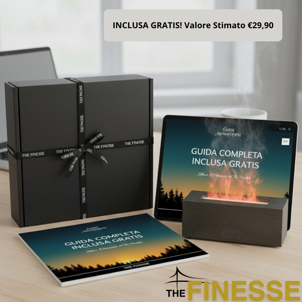 Guida completa all'aromaterapia in omaggio con il diffusore a fiamma The Finesse Official