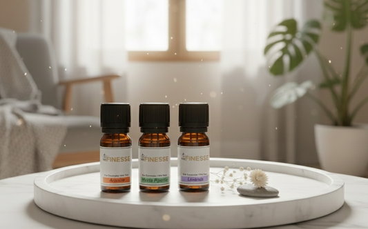 Set oli essenziali anti-stress, lavanda arancio dolce e menta piperita