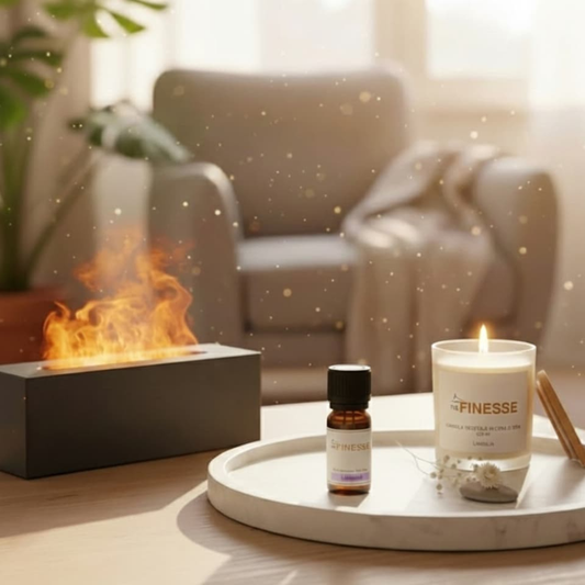 Diffusore con olio essenziale e candela